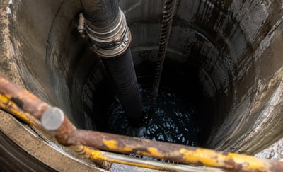 Industrial access shaft from above-1